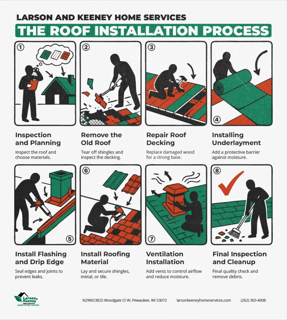 Roof Installation Process Infographic
